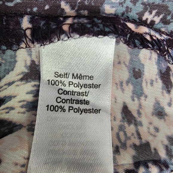 Maurice's Womens Tunic Top Size XL Criss Cross Back Sheer Geometric Hi low Hem - Picture 9 of 10